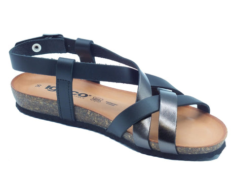 Igi&Co Igi&Co Sandali zeppa bassa Donna 1195400 Vit. Nero Antracite pelle nero Nero Antracite