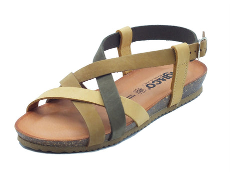 Igi&Co Igi&Co Sandali zeppa bassa Donna 1195411 Nabuk Tortora Giallo pelle multicolore Tortora Giallo