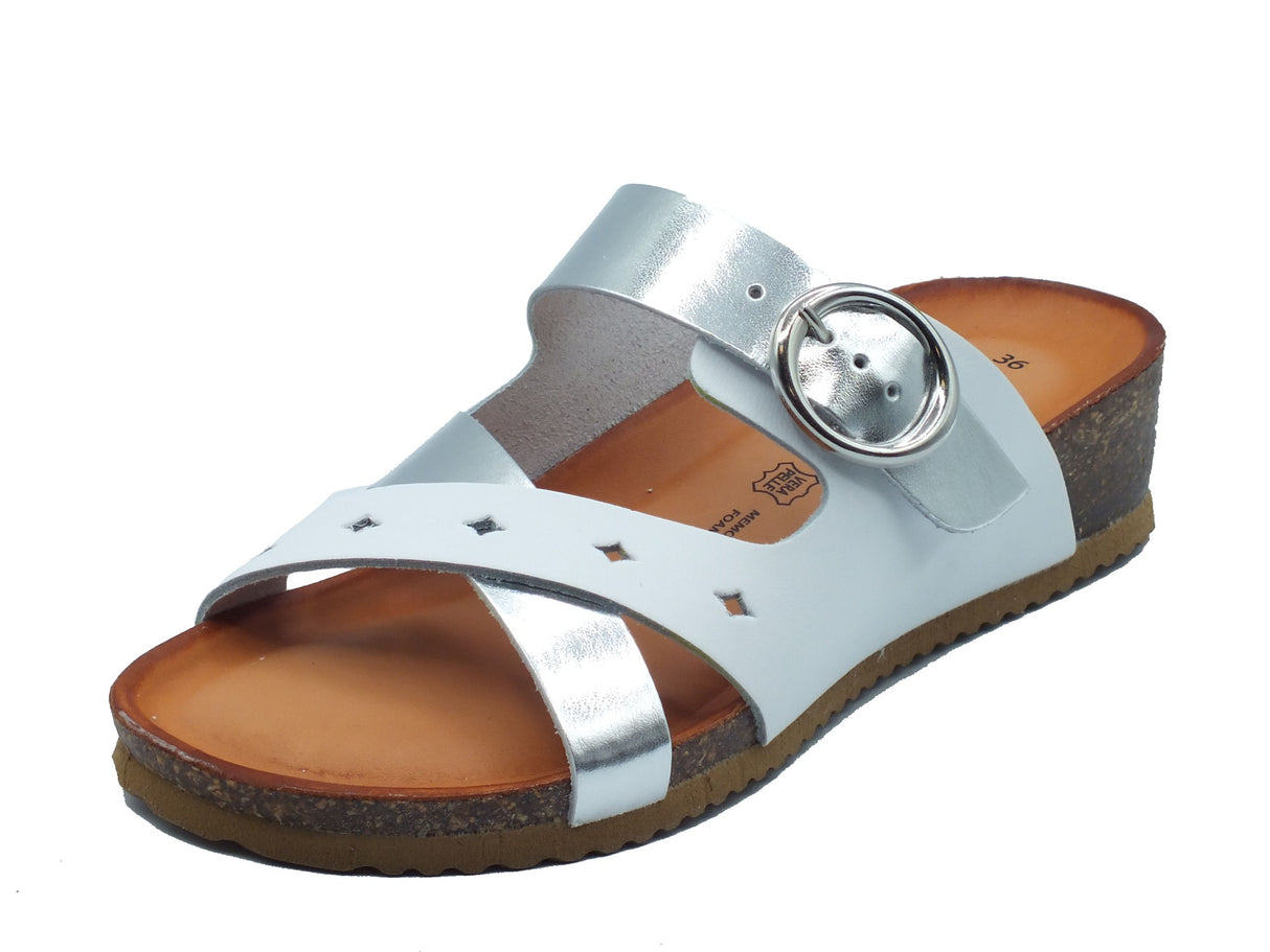 Igi&Co Igi&Co Sandali zeppa bassa Donna 1197000 Vit. Bianco Argento pelle bianco Bianco Argento