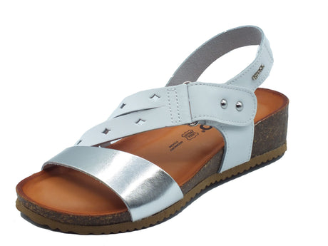 Igi&Co Igi&Co Sandali zeppa bassa Donna 1197111 Vit. Lami Bianco Argento pelle bianco Lami Bianco Argento