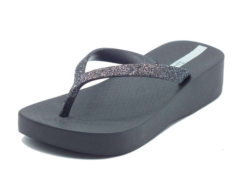 Ipanema Ipanema Infradito zeppa alta Donna 83386 Mesh Chic Plat Fem Black Glitter gomma nero Black Glitter