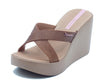 Ipanema Ipanema Sandali zeppa alta Donna 83646 High Fashion Slide Brown Glitter gomma marrone Brown Glitter