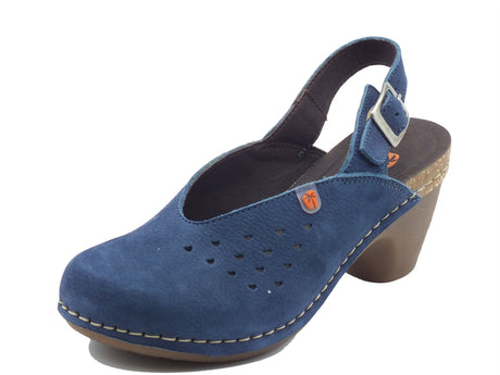 Jungla Jungla Sandali tacco alto Donna 7694 Batan Jeans Pop Camila pelle blu Batan Jeans
