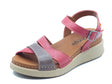 Jungla Jungla Sandali zeppa bassa Donna 8181 Nevada TDM Puppy Beig pelle multicolore Nevada TDM