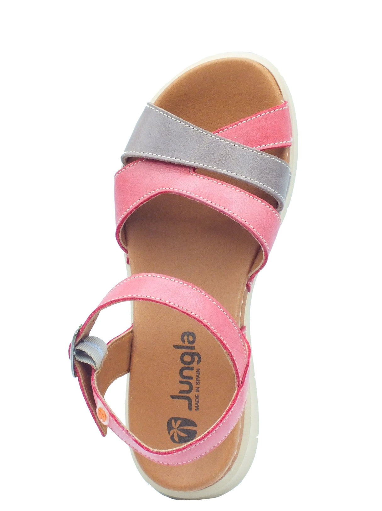 Jungla Jungla Sandali zeppa bassa Donna 8181 Nevada TDM Puppy Beig pelle multicolore Nevada TDM