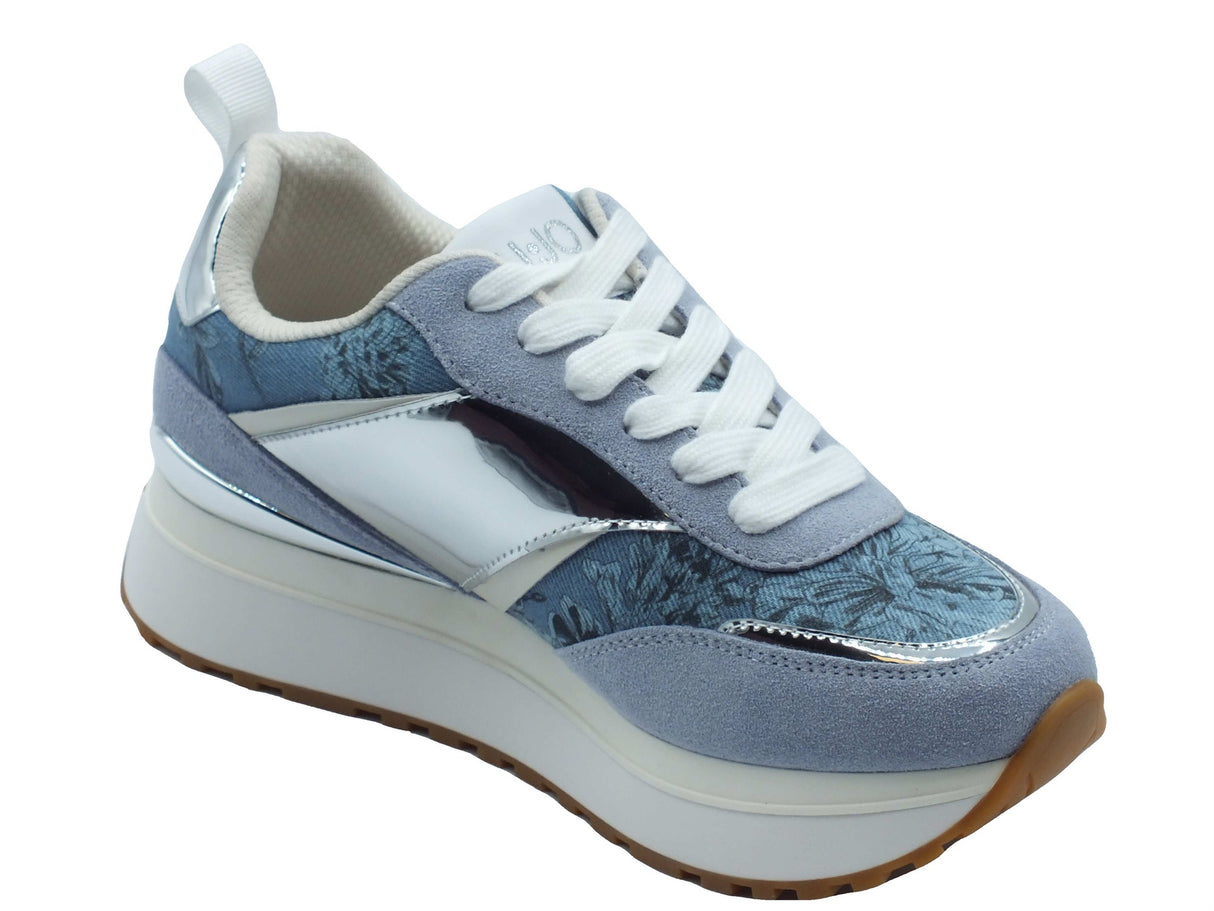 LIU JO LIU JO Sneakers Donna BA6007 Maxi Wonder Denim pelle blu blu