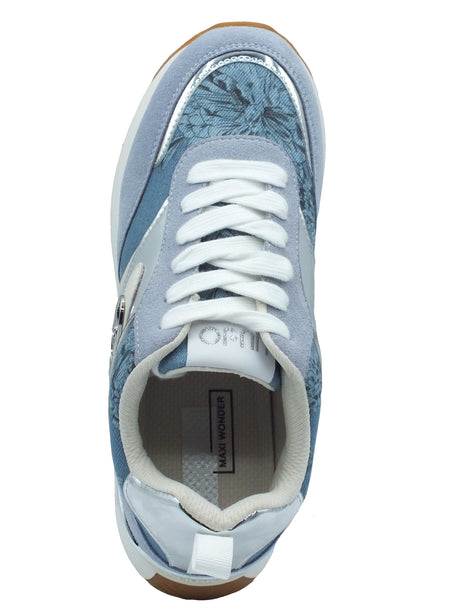 LIU JO LIU JO Sneakers Donna BA6007 Maxi Wonder Denim pelle blu blu