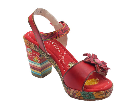 Laura Vita Laura Vita Sandali tacco alto Donna 0007684 Nellao Rouge pelle rosso Rouge