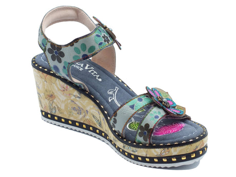 Laura Vita Laura Vita Sandali zeppa alta Donna 0007761 Ballon Gris pelle grigio Gris