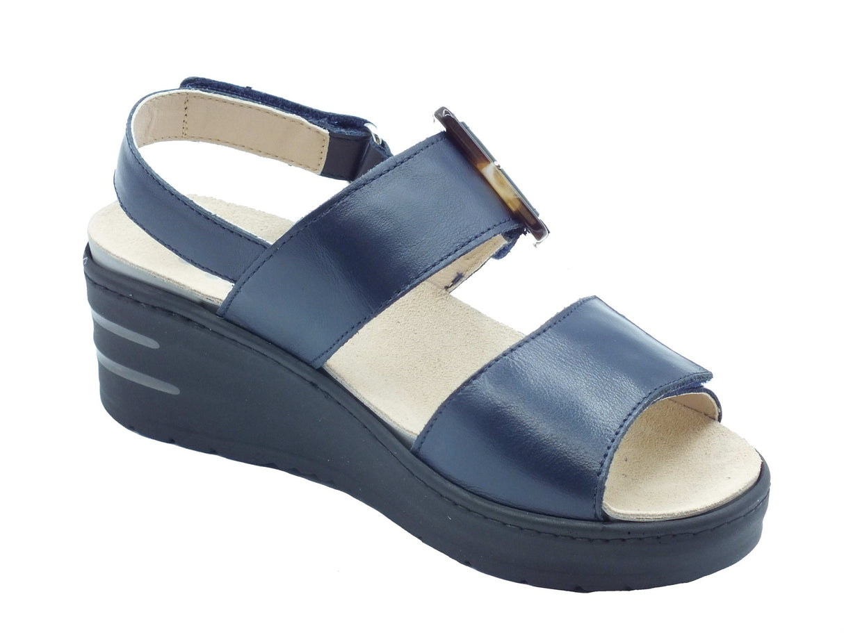 Melluso Melluso Sandali zeppa alta Donna 019227Q Navy pelle blu Navy