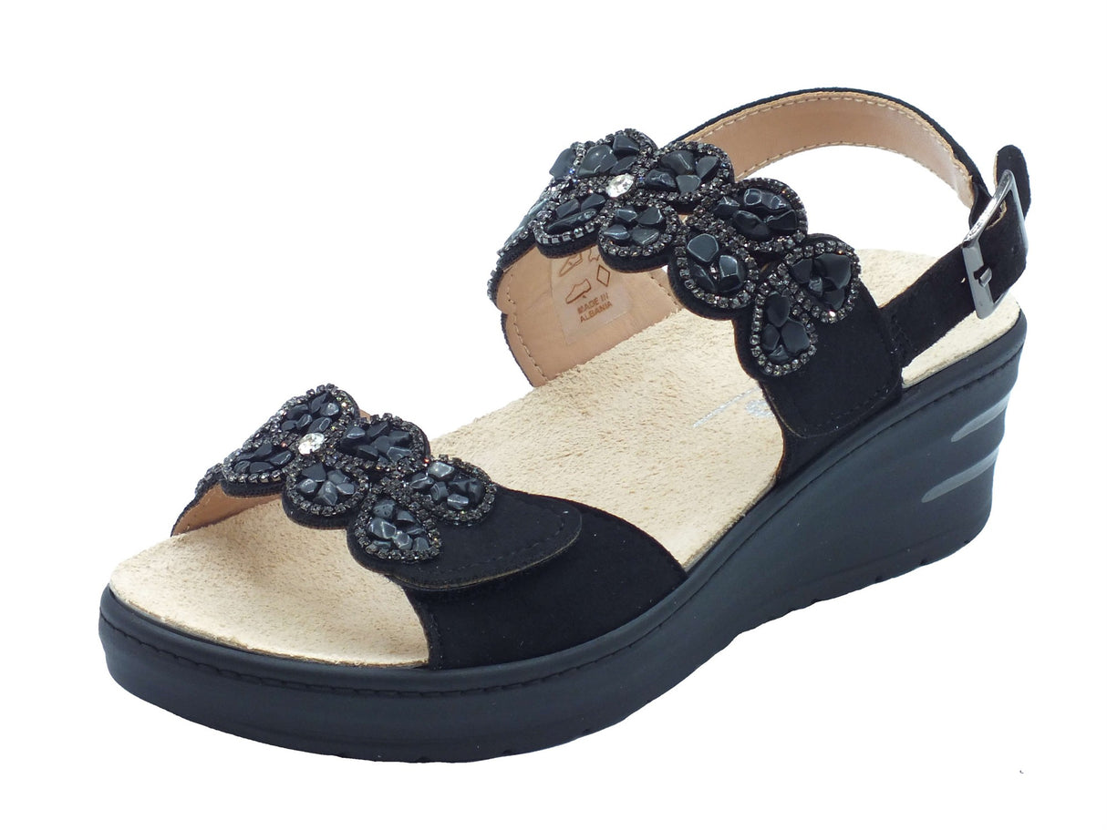 Melluso Melluso Sandali zeppa alta Donna 019267 Nero pelle nero Nero
