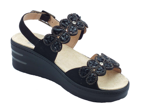 Melluso Melluso Sandali zeppa alta Donna 019267 Nero pelle nero Nero