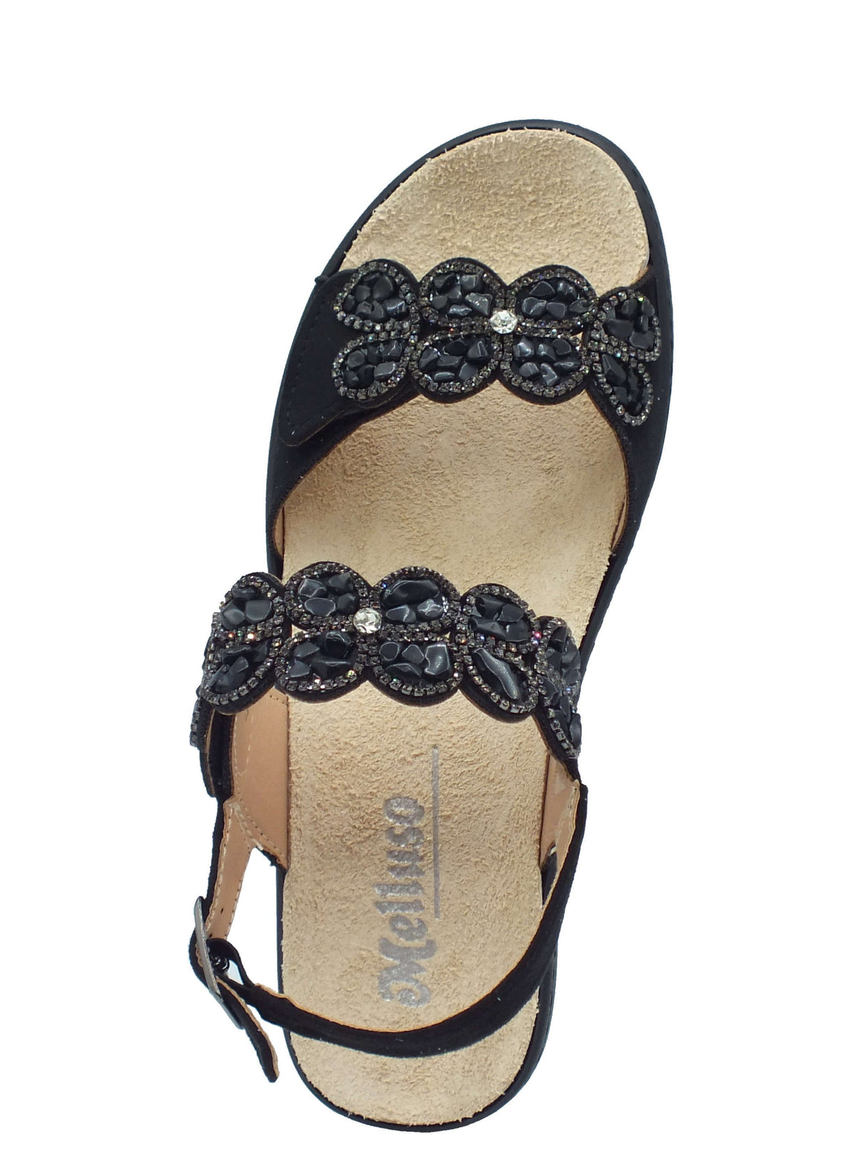 Melluso Melluso Sandali zeppa alta Donna 019267 Nero pelle nero Nero