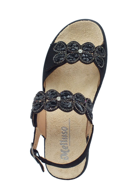 Melluso Melluso Sandali zeppa alta Donna 019267 Nero pelle nero Nero