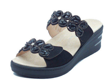 Melluso Melluso Sandali zeppa alta Donna 019268 Nero pelle nero Nero