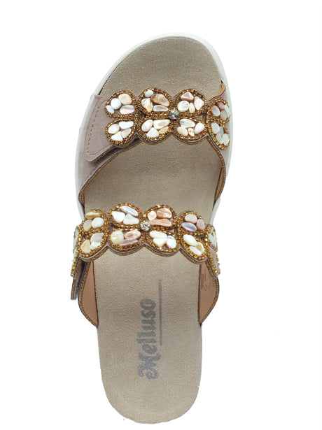 Melluso Melluso Sandali zeppa alta Donna 019268 Taupe pelle marrone Taupe