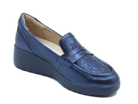 Melluso Melluso Sneakers confort Donna K55479 Blu pelle blu Blu