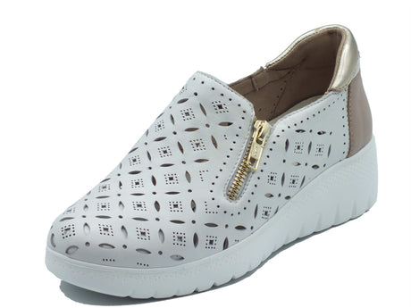Melluso Melluso Mocassini Donna K55483 Bianco pelle bianco Bianco