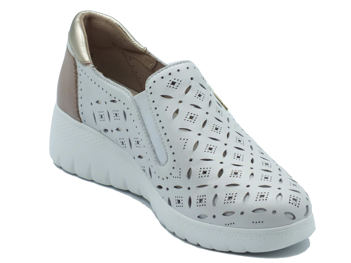 Melluso Melluso Mocassini Donna K55483 Bianco pelle bianco Bianco