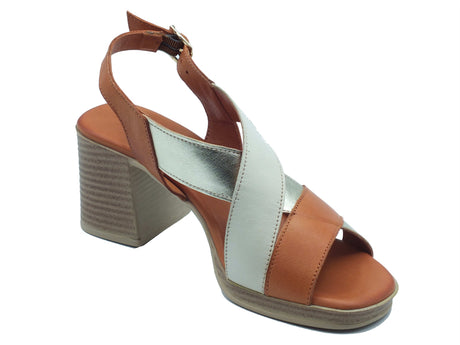 Melluso Melluso Sandali tacco alto Donna K56143 Coconut pelle marrone marrone