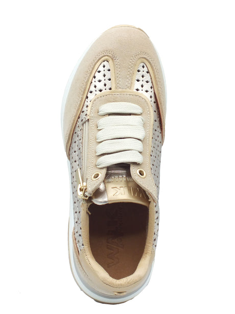Melluso Melluso Sneakers confort Donna K56231 Platino pelle oro Platino