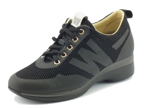 Melluso Sneakers Melluso per donna in tessuto tecnico nero Nero
