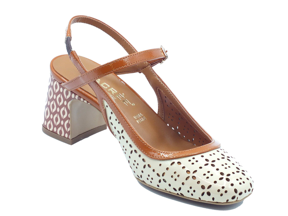 Nacrèe Nacrèe Sandali tacco basso Donna 2391M022 Napl Crem Cuoio pelle marrone Cuoio