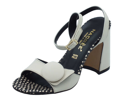 Nacrèe Nacrèe Sandali tacco alto Donna 6293F056 Cap Burro pelle bianco Burro