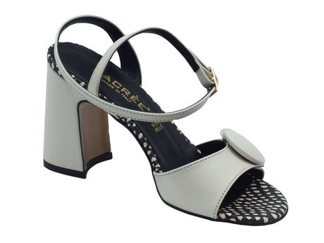 Nacrèe Nacrèe Sandali tacco alto Donna 6293F056 Cap Burro pelle bianco Burro