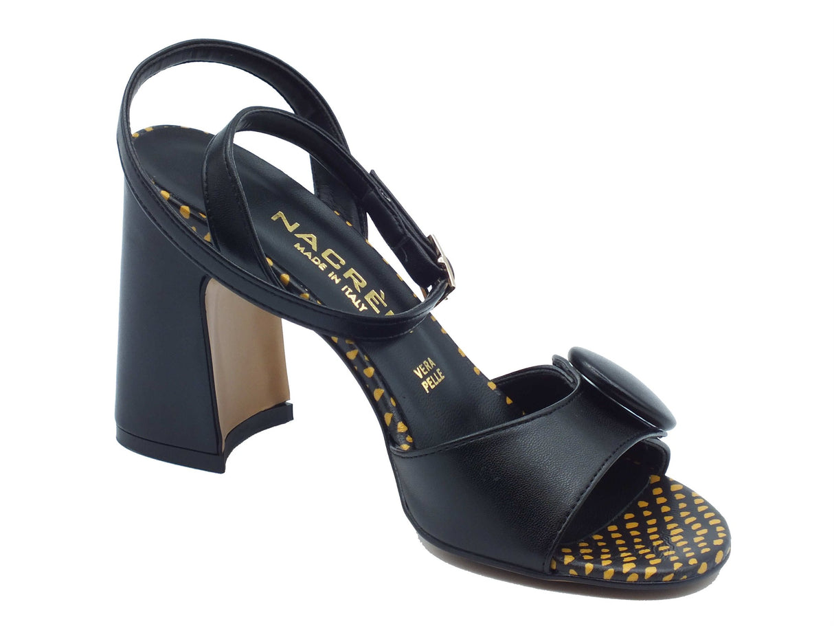 Nacrèe Nacrèe Sandali tacco alto Donna 6293F056 Cap Nero pelle nero Nero