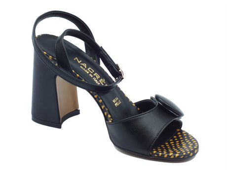 Nacrèe Nacrèe Sandali tacco alto Donna 6293F056 Cap Nero pelle nero Nero
