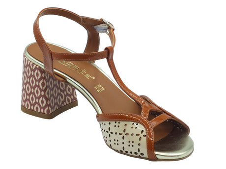 Nacrèe Nacrèe Sandali tacco alto Donna 762019 Napl Cuoio pelle marrone Cuoio