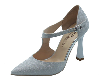 Nero Giardini Nero Giardini Decoltè con tacco Donna E512221DE Microglitter Argento pelle argento Argento