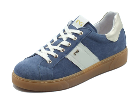 Nero Giardini Nero Giardini Sneakers Donna E513004D Velour Avio pelle blu Avio