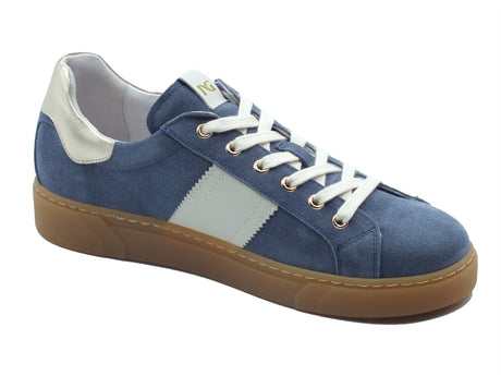 Nero Giardini Nero Giardini Sneakers Donna E513004D Velour Avio pelle blu Avio