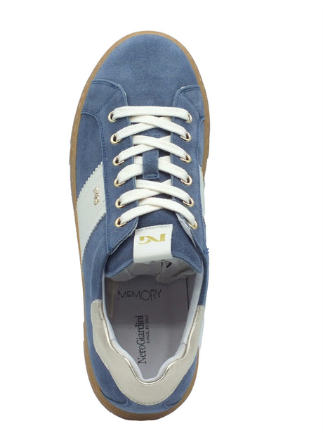 Nero Giardini Nero Giardini Sneakers Donna E513004D Velour Avio pelle blu Avio