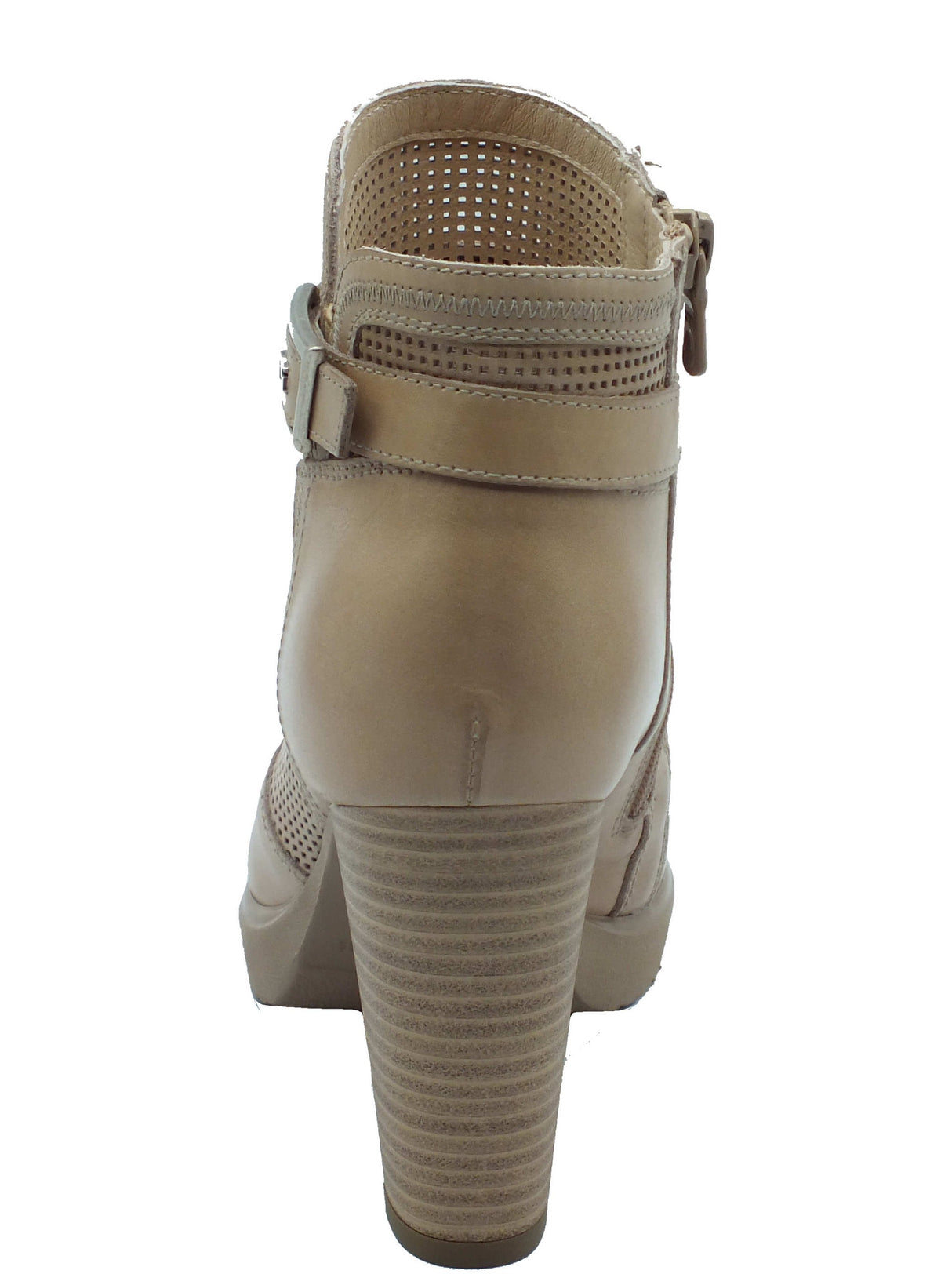 Nero Giardini Nero Giardini Tronchetti con tacco Donna E615090D Elba Col. Champagne pelle beige Champagne