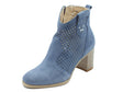 Nero Giardini Nero Giardini Tronchetti con tacco Donna E615110D Velour Avio pelle blu Avio