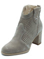 Nero Giardini Nero Giardini Tronchetti con tacco Donna E615110D Velour Creta pelle beige Velour Creta