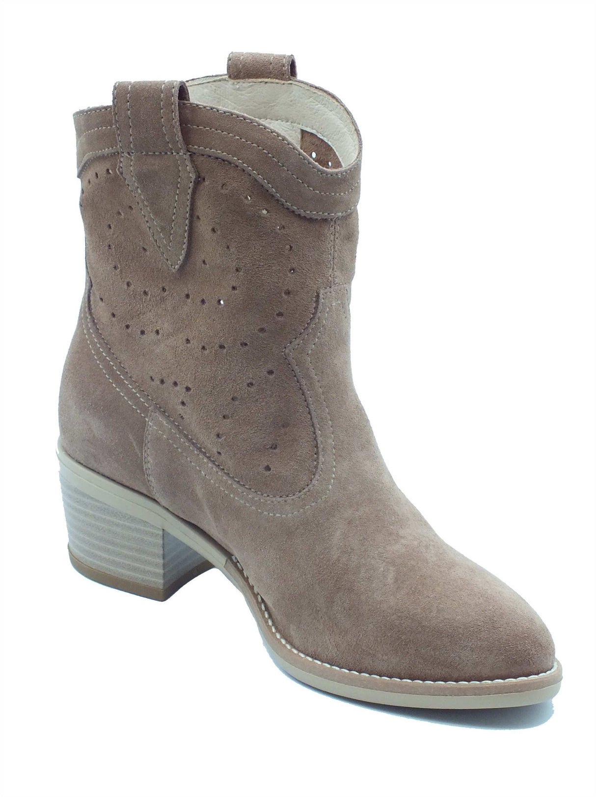 Nero Giardini Nero Giardini Tronchetti con tacco Donna E615121 Velour Mou pelle marrone marrone