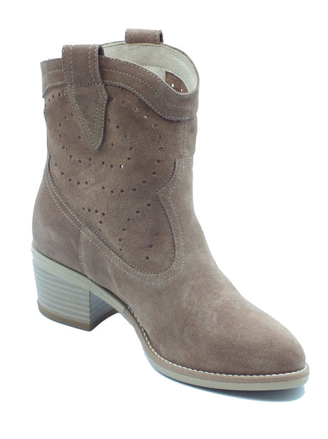 Nero Giardini Nero Giardini Tronchetti con tacco Donna E615121 Velour Mou pelle marrone marrone