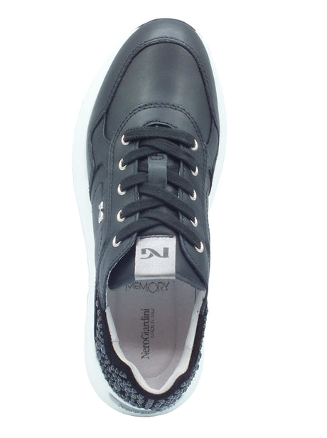 Nero Giardini Nero Giardini Sneakers Donna E615185D Guanto Nero pelle nero Nero
