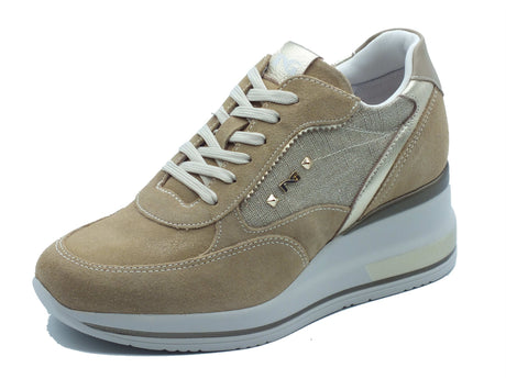 Nero Giardini Nero Giardini Sneakers Donna E615230D Velour Col. Nudo pelle marrone marrone