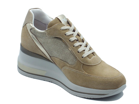 Nero Giardini Nero Giardini Sneakers Donna E615230D Velour Col. Nudo pelle marrone marrone