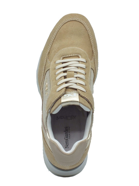 Nero Giardini Nero Giardini Sneakers Donna E615230D Velour Col. Nudo pelle marrone marrone