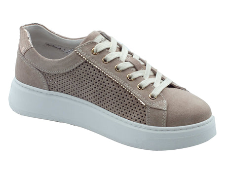 Nero Giardini Nero Giardini Sneakers Donna E615273D Velour Phard pelle rosa Phard