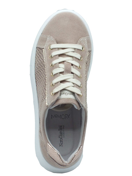 Nero Giardini Nero Giardini Sneakers Donna E615273D Velour Phard pelle rosa Phard