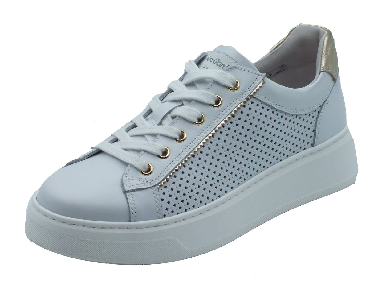 Nero Giardini Nero Giardini Sneakers Donna E615274D Skipper Bianco pelle bianco Bianco