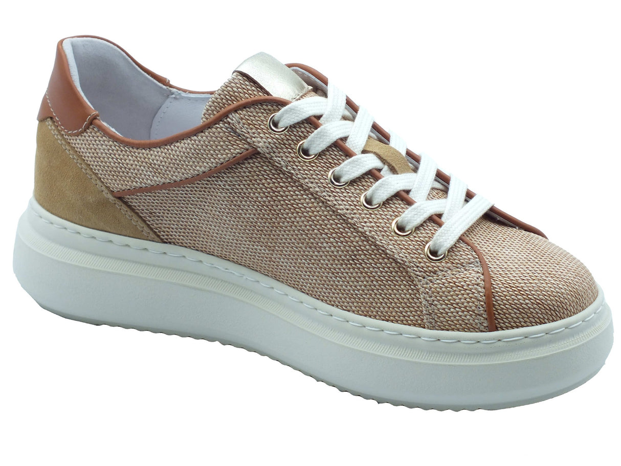 Nero Giardini Nero Giardini Sneakers Donna E615282D Paglia Natural sintetico beige Paglia Natural