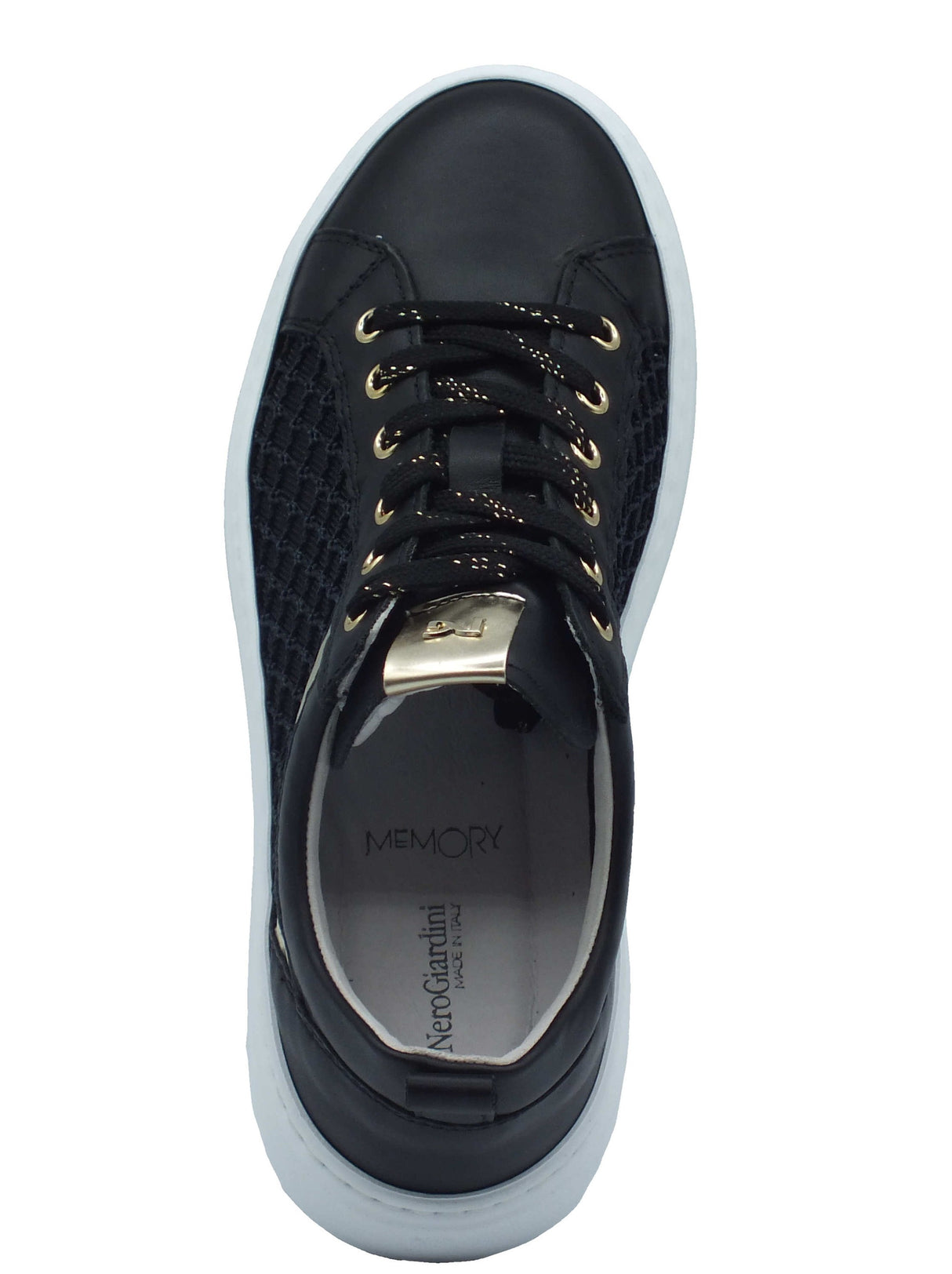 Nero Giardini Nero Giardini Sneakers Donna E615292D Guanto Nero pelle nero Nero